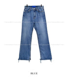 Damage hem cutting bootcut