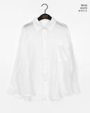 Keon pleats see-through shirt