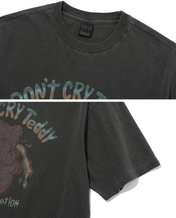 【CPGN】Teddy Cake 半袖T 2色 Cereal Teddyピグメント半袖Tシャツスモークブラック