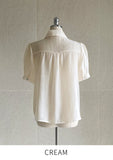 Seri Puff Collar Short Sleeve Blouse