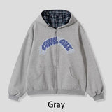Chilling Check Reversible Hooded Zip-Up