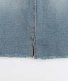 Kotaro Damaged Denim Midi Skirt