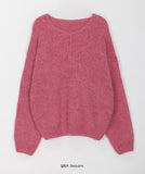 Yussui wool color V-neck knit