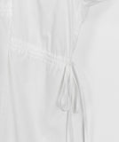 Cube Ribbon Cut Shirring Short Sleeve Blouse