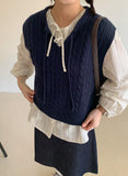 [BAONHAUS] Lulubo Shirring Round Stripe Blouse