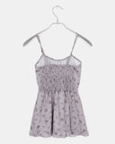 Cushing Flower Pattern Frill Sleeveless Blouse