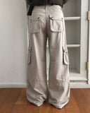 [MADE] Inkoo Color Matching Pocket Cargo Wide Long Pants