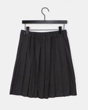Yuren wool pleated midi banding skirt