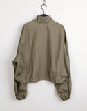 Lapen Shining Pearl Coated String Zip-Up Jumper