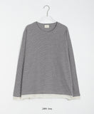 Kamiki stripe layered long sleeve tee