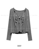 Simone Tie Ribbon Cardigan Set