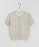 Setdri Linen Short Sleeve Round Cardigan
