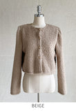 Demit Dumble Fluffy Crop Cardigan Jacket