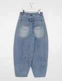 [unisex] Elkuo Washing Balloon Wide Denim Pants