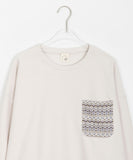[BAONHAUS] Sellers embroidery pocket brushed sweatshirt