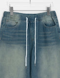 [unisex] Denso Washing Denim Banding Wide Pants