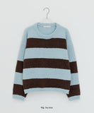 Erlv Boucle Stripe Round Knit