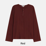 Deck Stitch Henley Neck Long Sleeve Tee