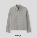 Basic Over Crop Cotton Shirt