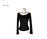 Celti Color Matching Layered All-in-one Long Sleeve T-Shirt