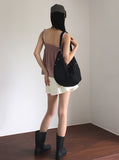 [MADE] Ferran chiffon shirring button sleeveless blouse