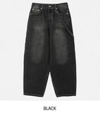 Nad washing chain wide denim pants