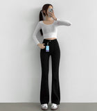 High Quality Banding Span Bootcut Cotton Pants