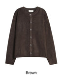 End round knit cardigan