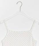 Hyori Frill Dot Sleeveless Cardigan Set