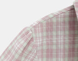 [MADE] Yuwa Round Collar Check Short Sleeve Blouse