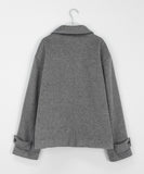 [unisex] Hyutani Wool Pocket Short Coat