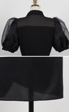 Razzel Puff Chiffon Belt One Piece