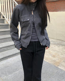 Quna Cotton Strap Two-Way Cotton Jacket