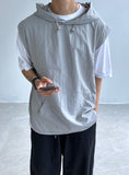 Nylon hooded vest