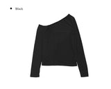 Wadeen Open Neck Cropped T-shirt