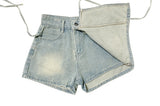 Nibeo Denim Ribbon Wrap Skirt Pants