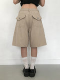 [Planning] Maku Pintuck Cotton Bermuda Wide Pants