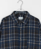 [unisex] Lokuna Peach Fuzz Check Over Shirt