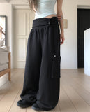Cord Strap Folding Cargo Training Pants