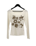 Press Flower Boat Neck Tee