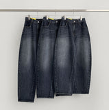 Incision Point Mega Balloon Fit Banding Denim Pants