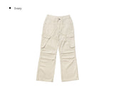 Wee Wee Cargo Pin-Tuck Wide Cotton Pants