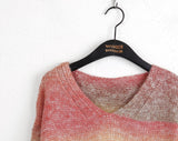 Aran Mix Gradient V-neck Knit
