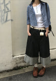 ROLL-UP BERMUDA DENIM