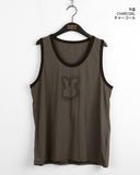Bubblegum Rabbit Color Matching Ringer Long Sleeveless T-Shirt