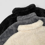 Winter Fluffy Fleece Collar Crop Fur Jacket