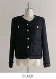 Coped Round Tweed Short Jacket