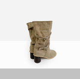 Ritina Buckle Suede Boots