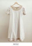 Koan Heart Neck Puff Flare Mini One Piece