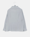 Mirun Belt High-Neck Overfit Long-Sleeve Shirt